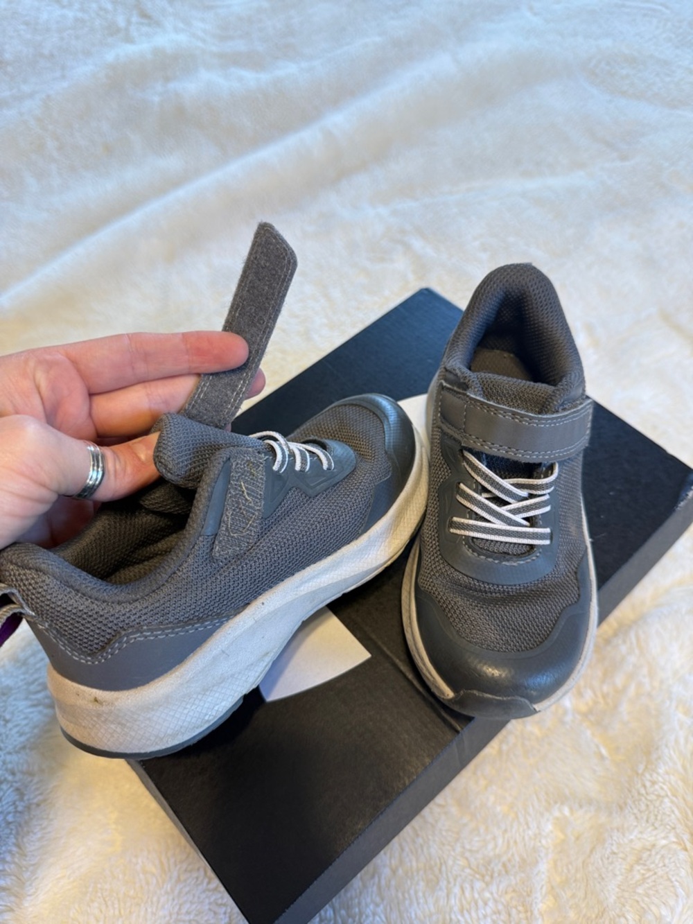 Kids Gray Athletic Shoes - Picture 7 of 8